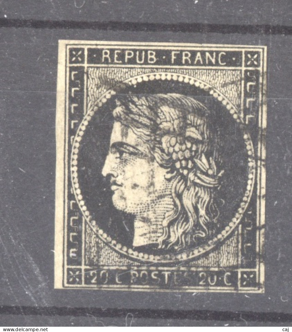 France  :  Yv  3a  (o)  Sur Blanc       ,     N4 - 1849-1850 Ceres