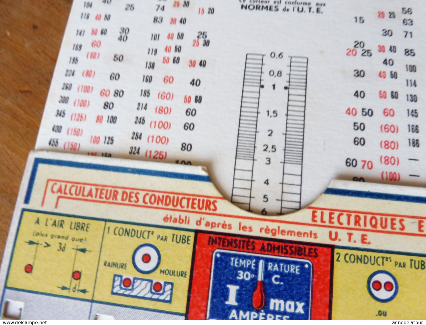 :ancienne Règle à Calcul  - Ets.Bresson - Calculateur Intensités De Reglage Des Disjoncteurs De Protection Moteurs, Etc - Autres & Non Classés