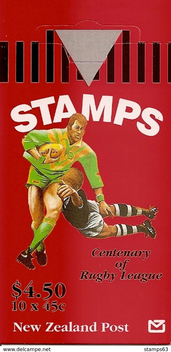NEW ZEALAND, 1995, Booklet 73, $ 4.50 Rugby - Postzegelboekjes