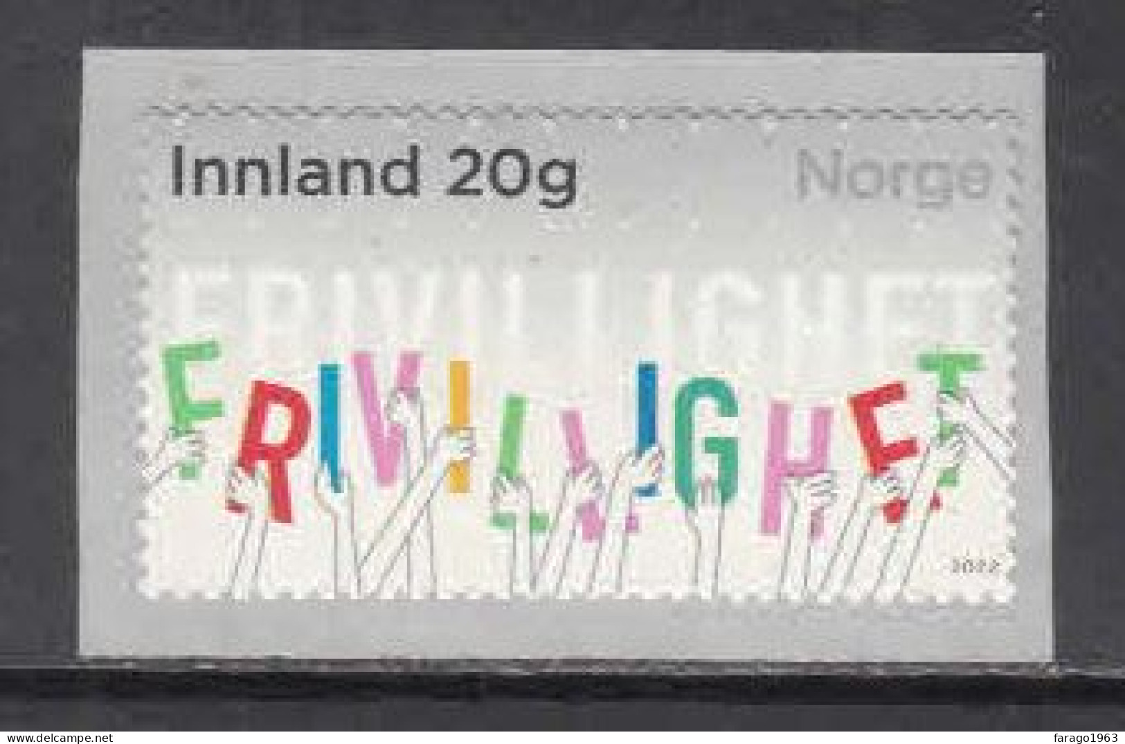 2022 Norway Volunteering Complete Set Of 1 MNH @ BELOW FACE VALUE - Unused Stamps