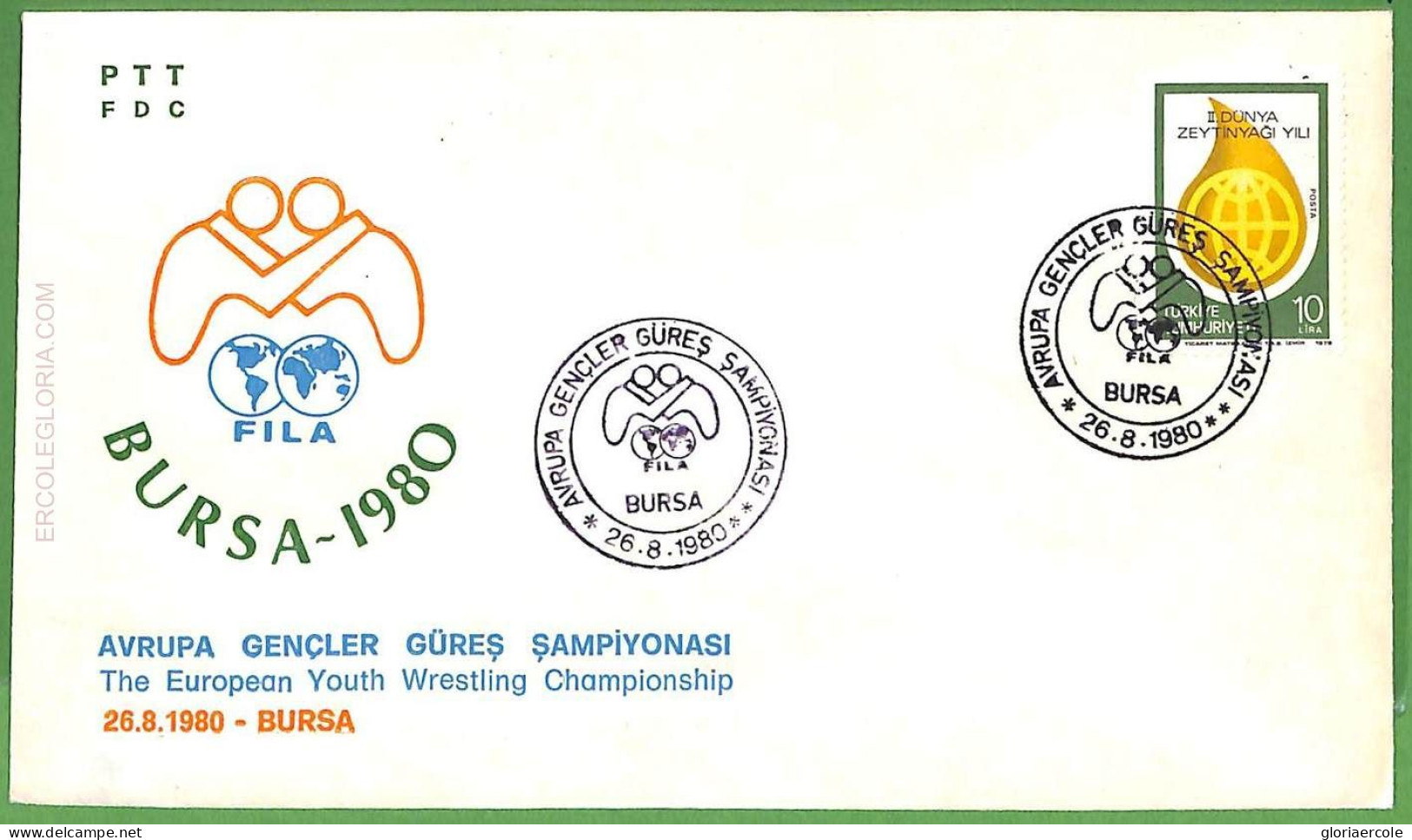 Af3695 - TURKEY - POSTAL HISTORY - EVENT COVER - 1980 Wrestling Championship - Lucha