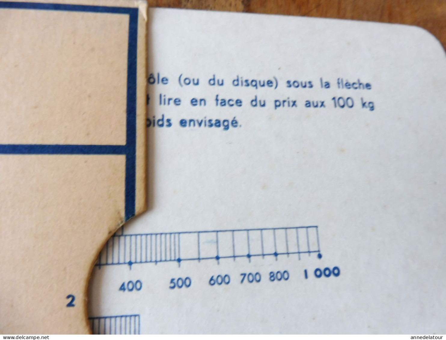 OMARO  : :ancienne règle à calcul  du poids des tôles en fonction de la surface et de l'épaisseur