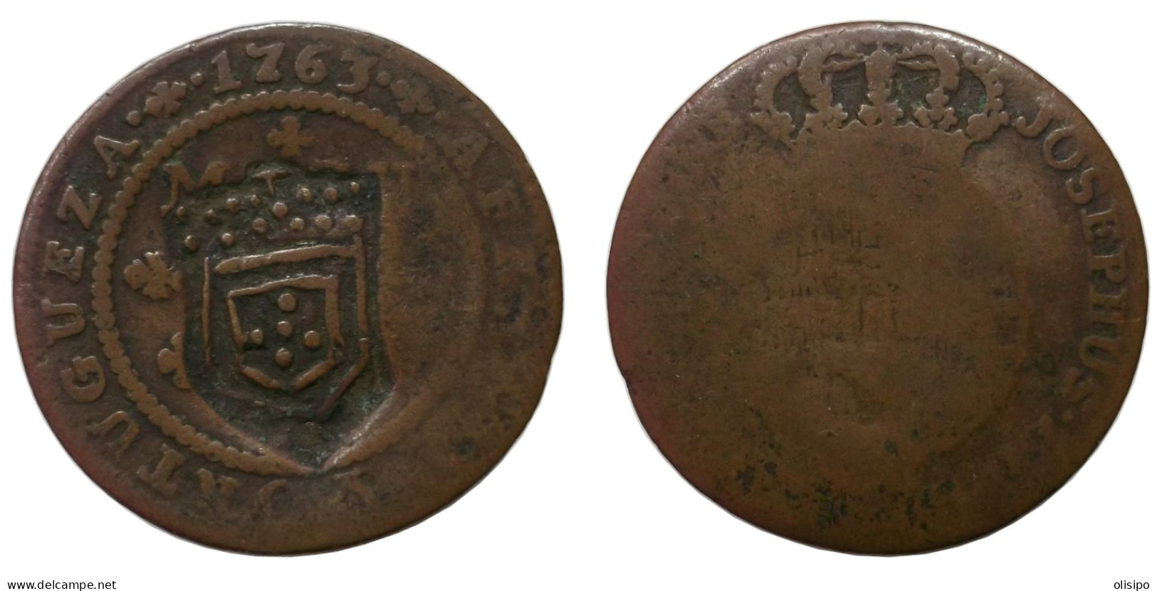 1/2 Macuta ND (1837) Angola - Countermark - Angola