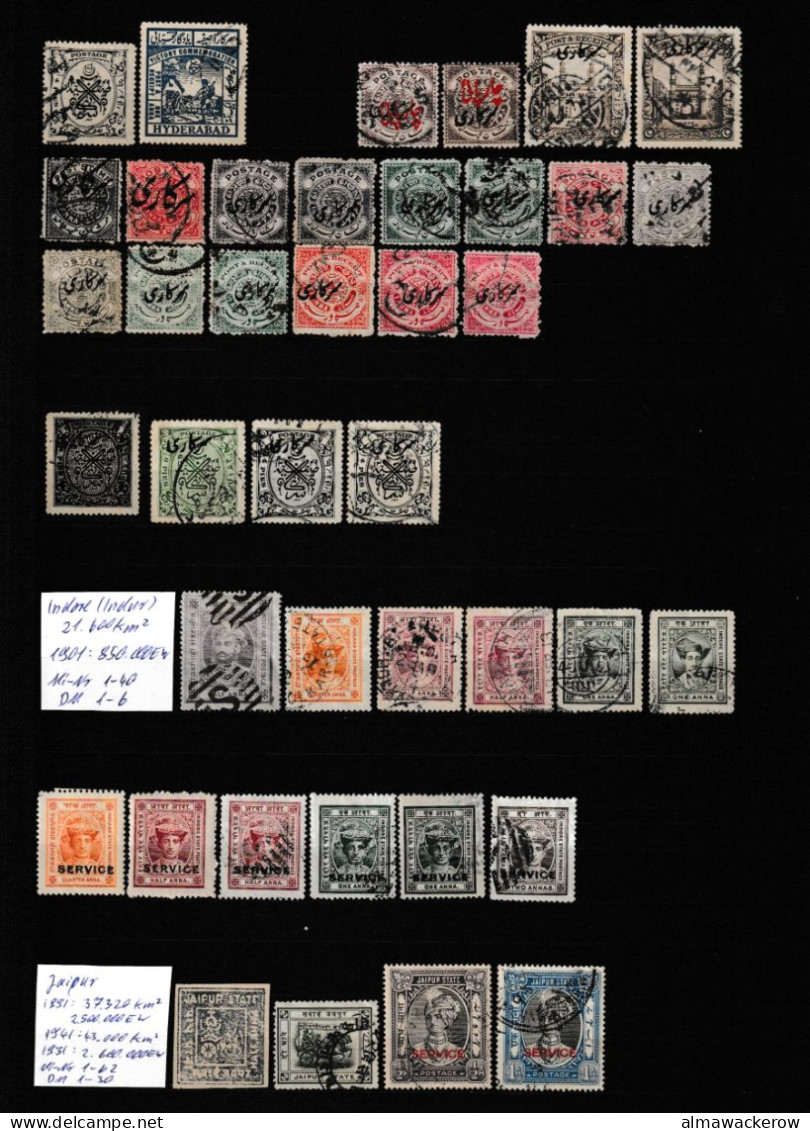 India Collection Of Princian States MNH **, MH * And Used O - Otros & Sin Clasificación