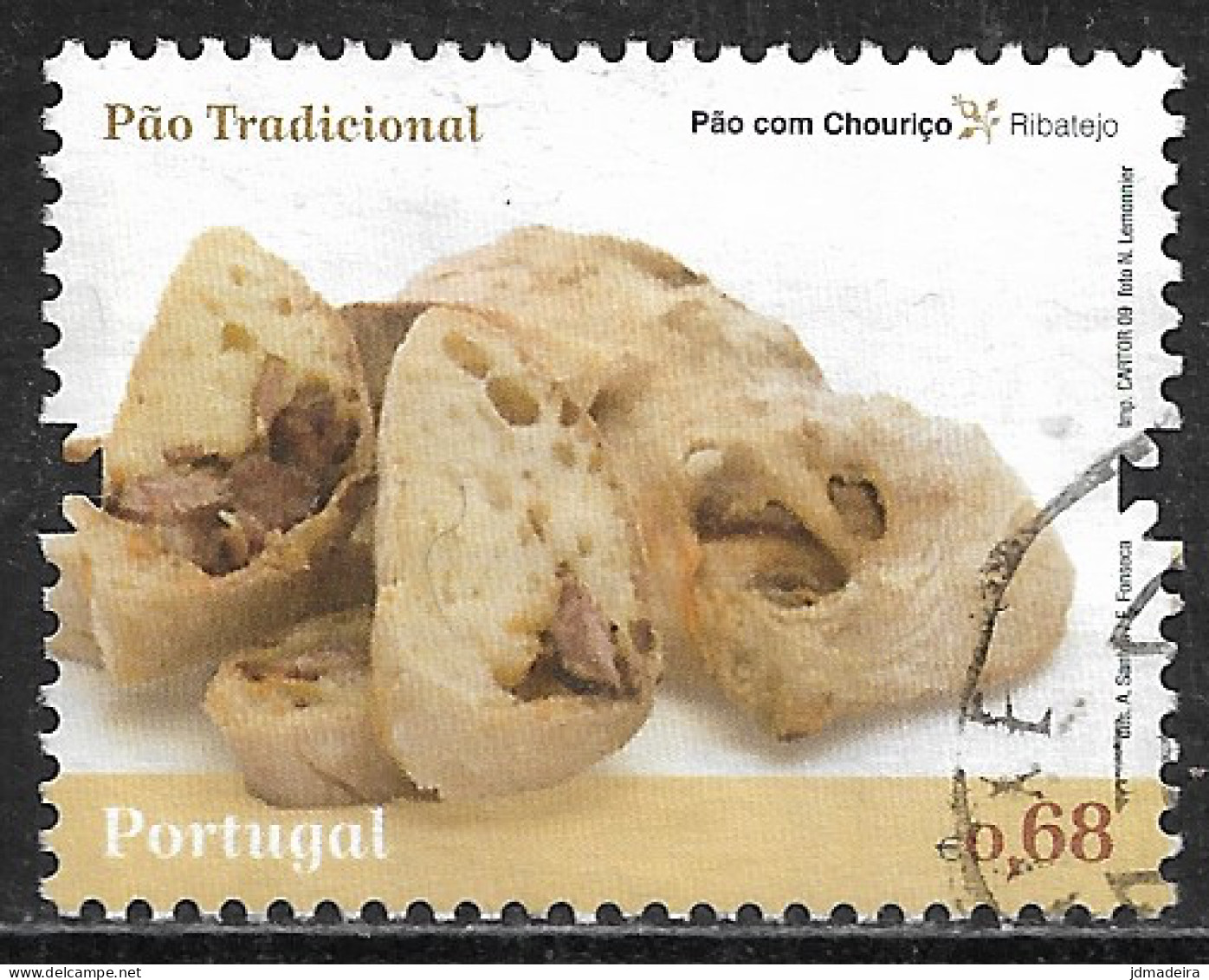 Portugal – 2009 Traditional Breads 0,68 Used Stamp - Oblitérés