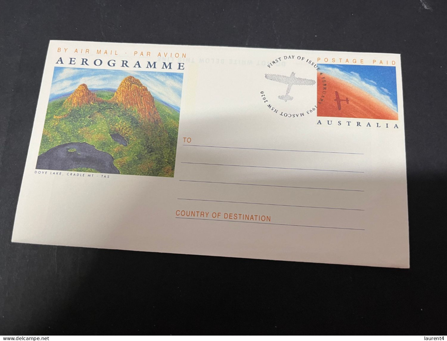 8-10-2023 (3 U 44) Australia Aerogramme (5) UNESCO (1993) - Aérogrammes