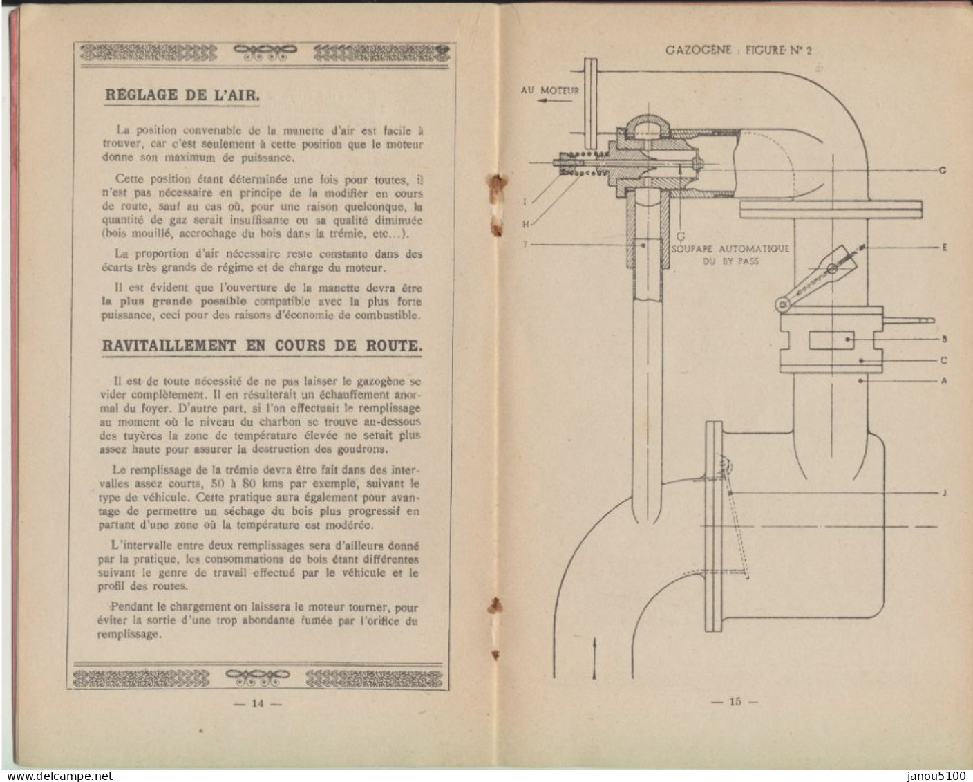 VIEUX PAPIERS   CAMIONS MARCHANT "  A GAZOGENE  "   MECANIQUE ET ELECTRICITE AUTOMOBILE    - FRANCE. - Andere Pläne