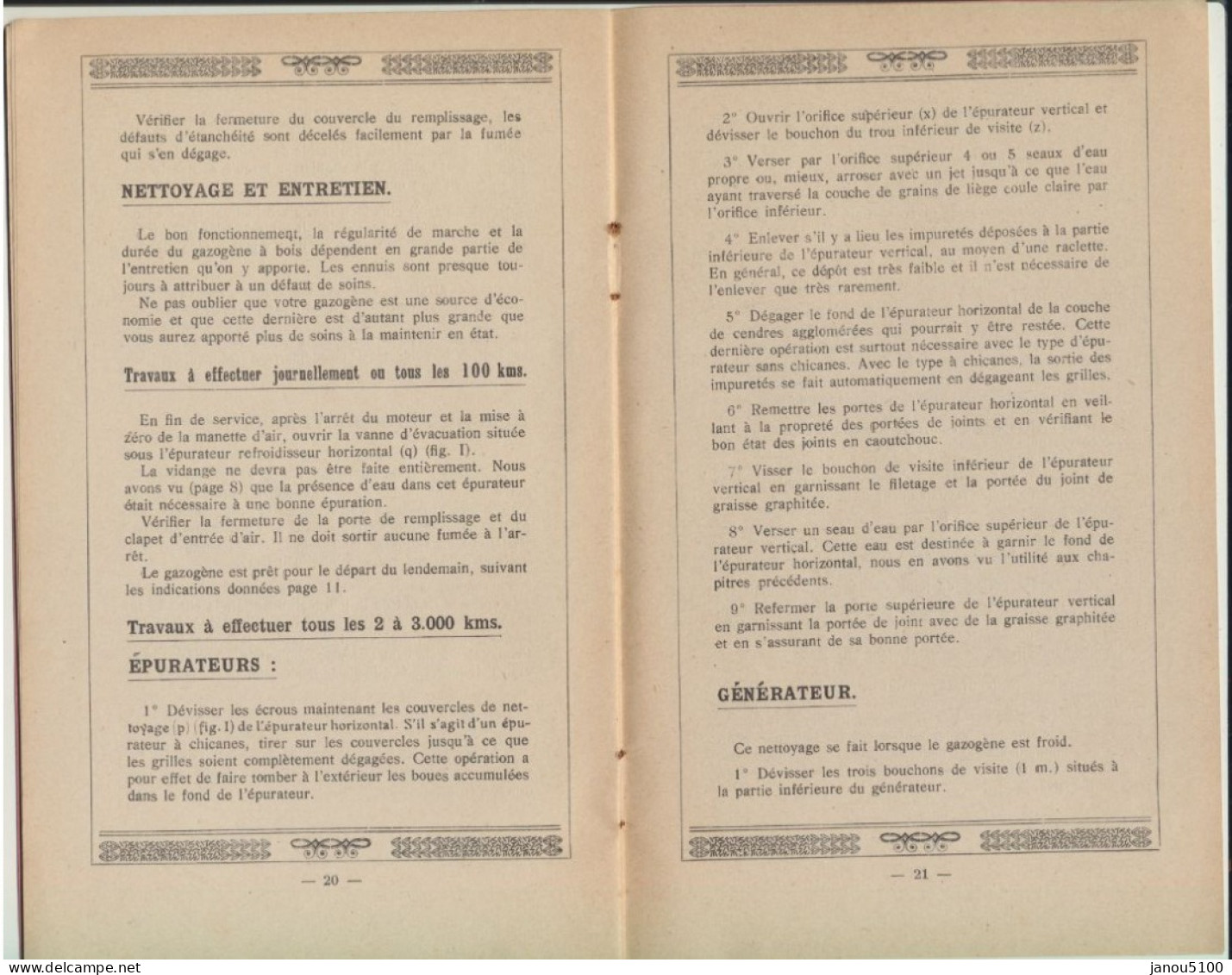 VIEUX PAPIERS   CAMIONS MARCHANT "  A GAZOGENE  "   MECANIQUE ET ELECTRICITE AUTOMOBILE    - FRANCE. - Autres Plans