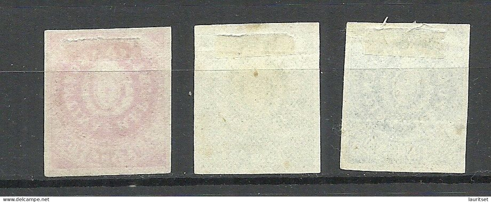 FAUX ARGENTINA 1862 Michel 5 - 7 (*) Fake Alte Fälschungen - Unused Stamps