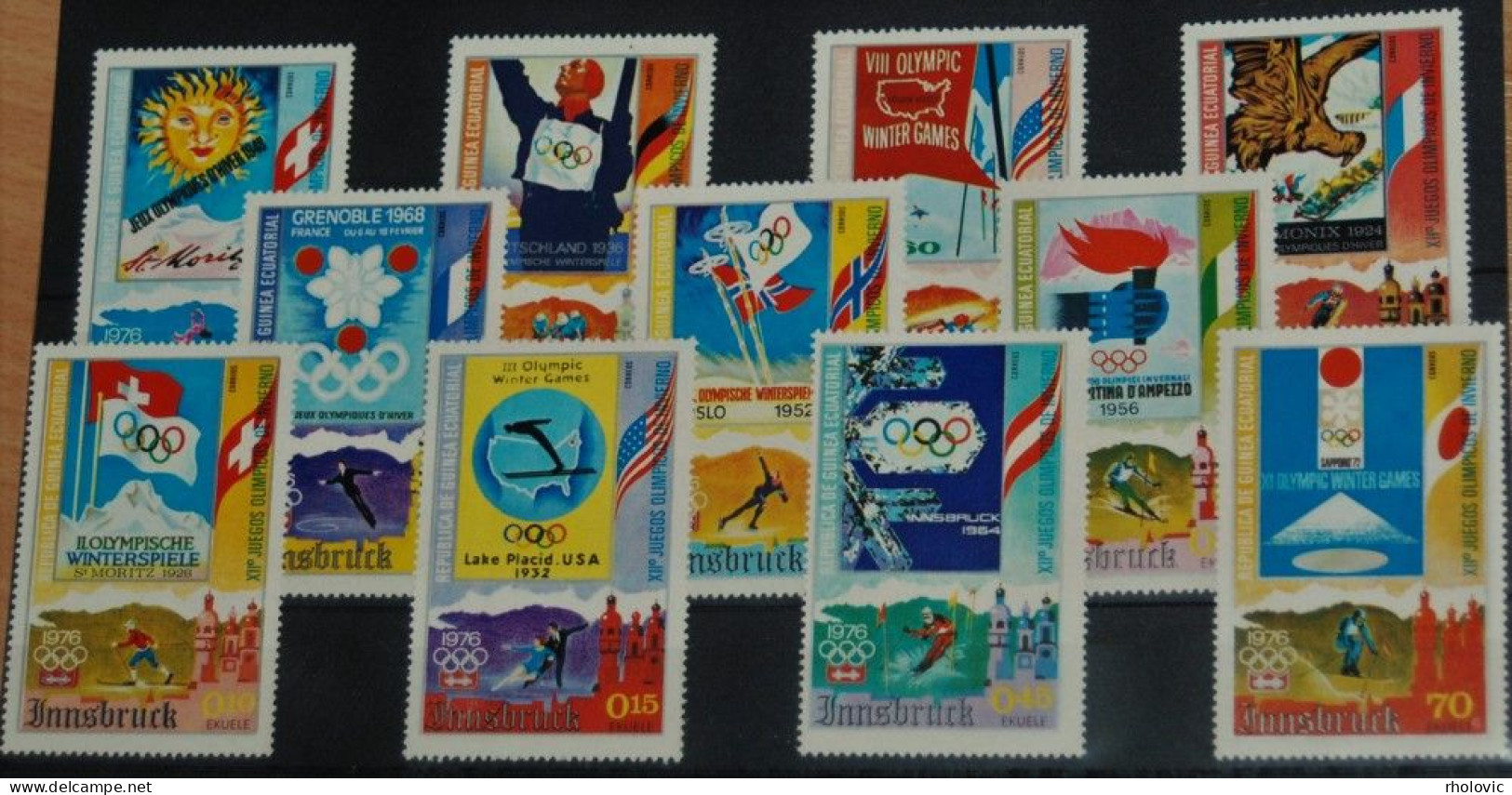 EQUATORIAL GUINEA 1975, Olympic Winter Games - Innsbruck 1976, Sport, Mi #535-45, MNH** - Inverno1976: Innsbruck