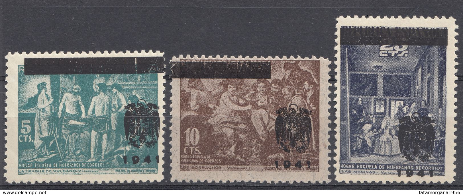 SPAGNA - SPAIN - ESPAGNE - 1941 - BENEFICENZA - Lotto Formato Da 3 Valori Nuovi MH: Yvert 86/88. - Liefdadigheid