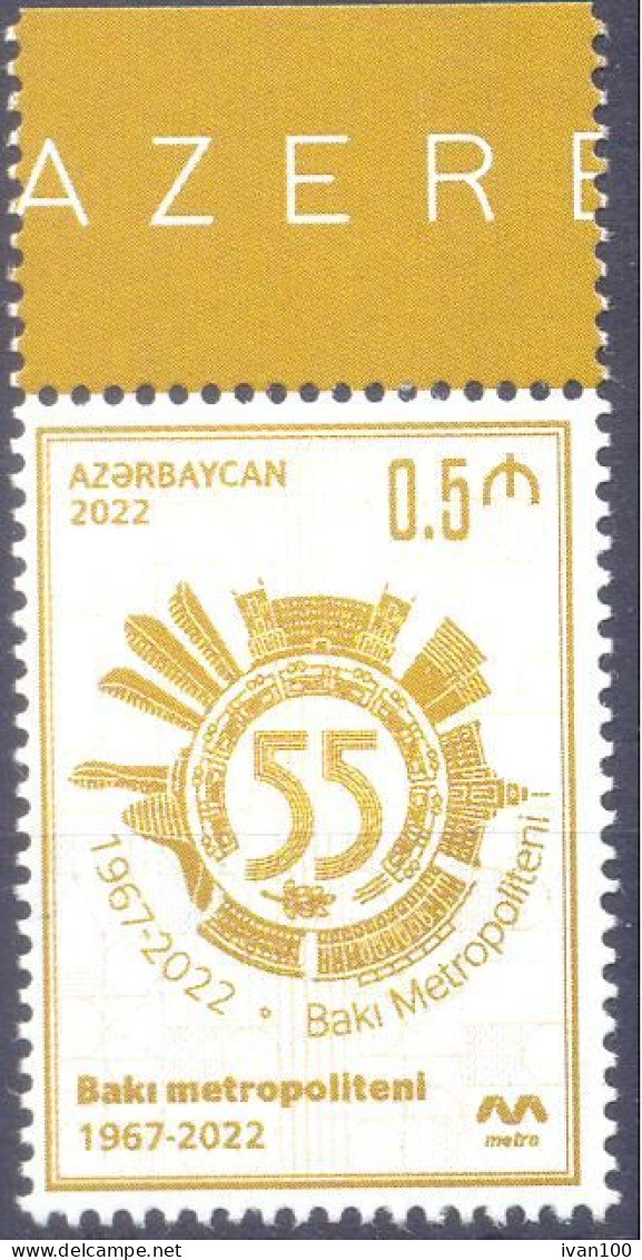 2022. Azerbaijan, 55y Of Baku Metro, 1v, Mint/** - Azerbaïdjan
