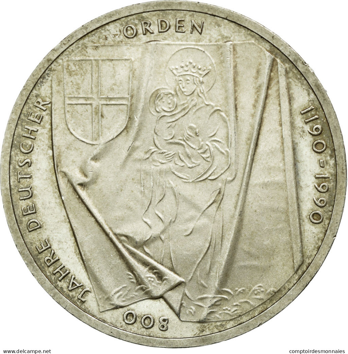 Monnaie, République Fédérale Allemande, 10 Mark, 1990, Hamburg, Germany - Herdenkingsmunt