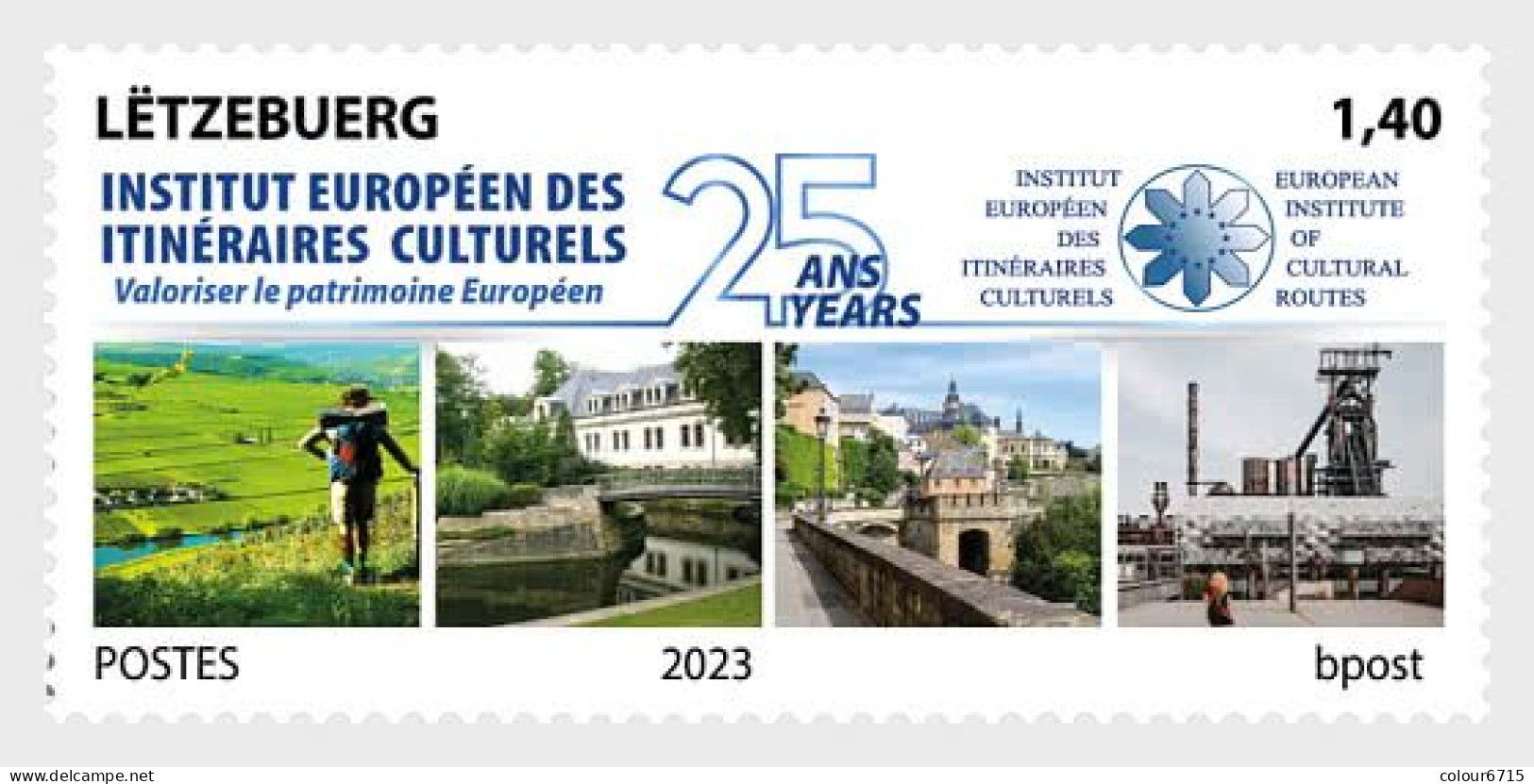 Luxembourg 2023 The European Institute Of Culture Routes Stamp 1v MNH - Ongebruikt