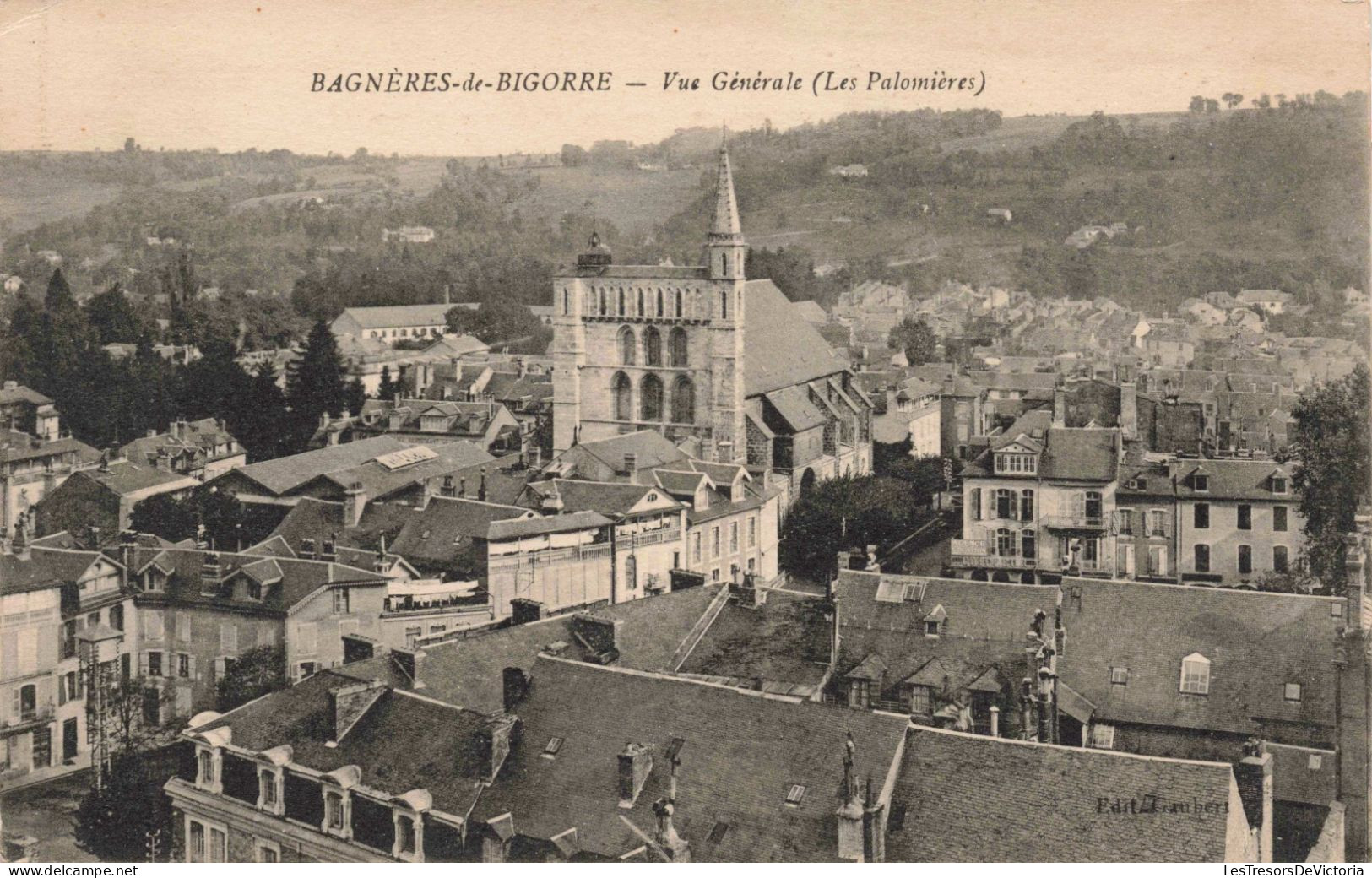 FRANCE - Bagneres De Bigorre - Vue Générale (Les Palomières) - Carte Postale Ancienne - Bagneres De Bigorre
