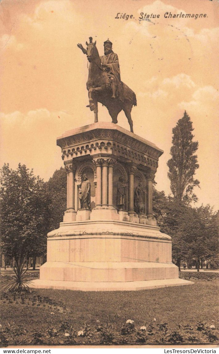 BELGIQUE - Liège - Statue Charlemagne - Carte Postale Ancienne - Liège