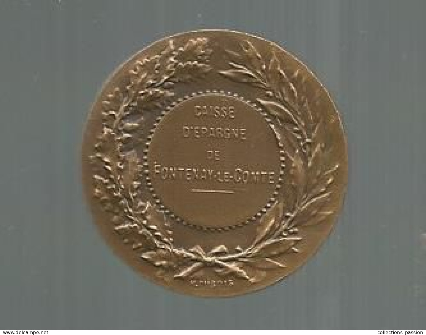 Jeton, Bronze, 8.35 Gr., Dia. 27 Mm, Caisse D'Epargne De Fontenay Le Comte, Graveurs: D. Dupuis, H. Dubois - Firma's