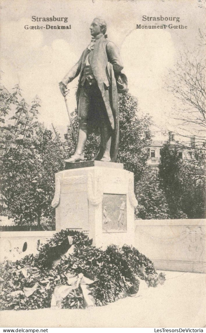 ALLEMAGNE - Strasbourg - Monument Goethe - Carte Postale Ancienne - Strasburg