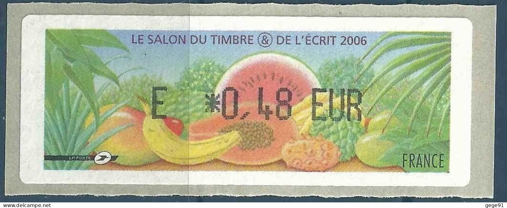 Vignette De Distributeur LISA - ATM - Salon Du Timbre Et De L'écrit - Fruits - 1999-2009 Abgebildete Automatenmarke
