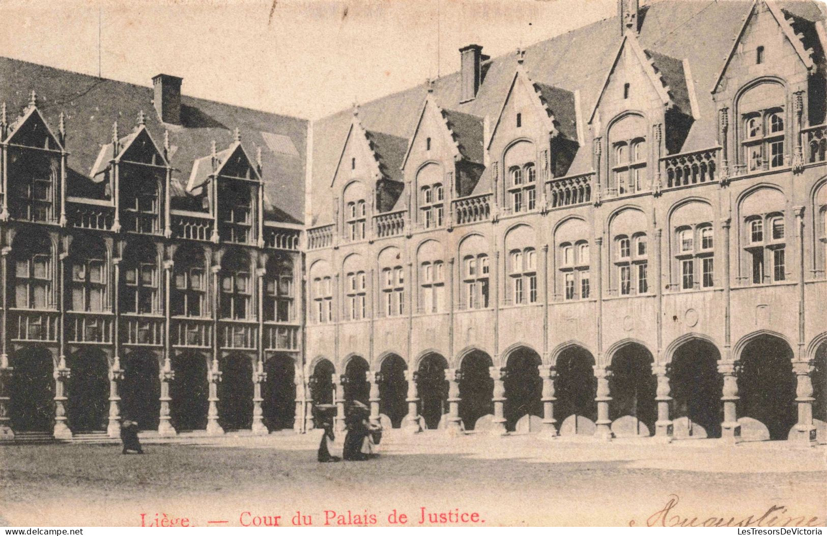 BELGIQUE - Liège - Cour Du Palais De Justice - Carte Postale Ancienne - Liège