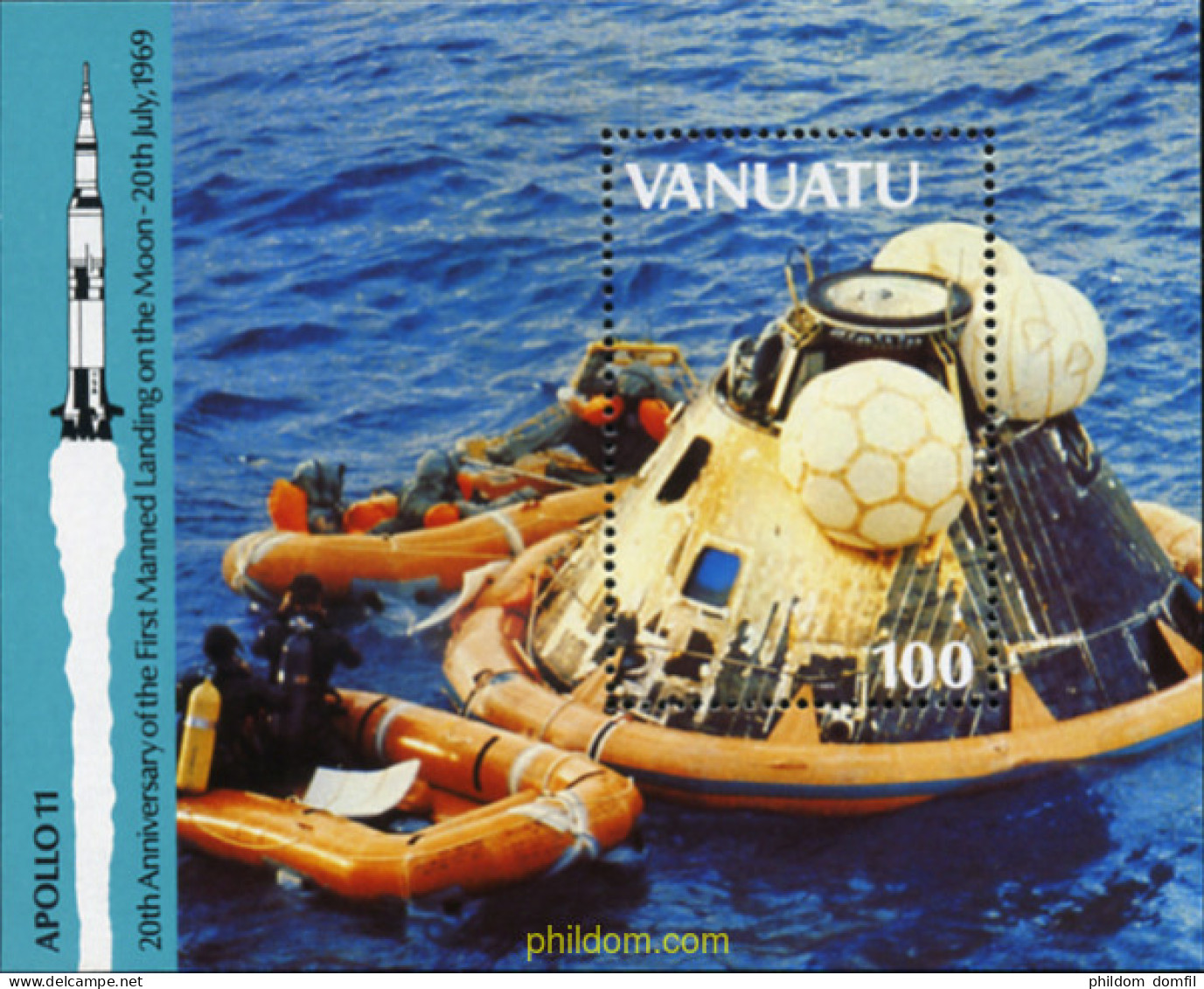 356425 MNH VANUATU 1989 20 ANIVERSARIO DEL PRIMER HOMBRE EN LA LUNA - Vanuatu (1980-...)