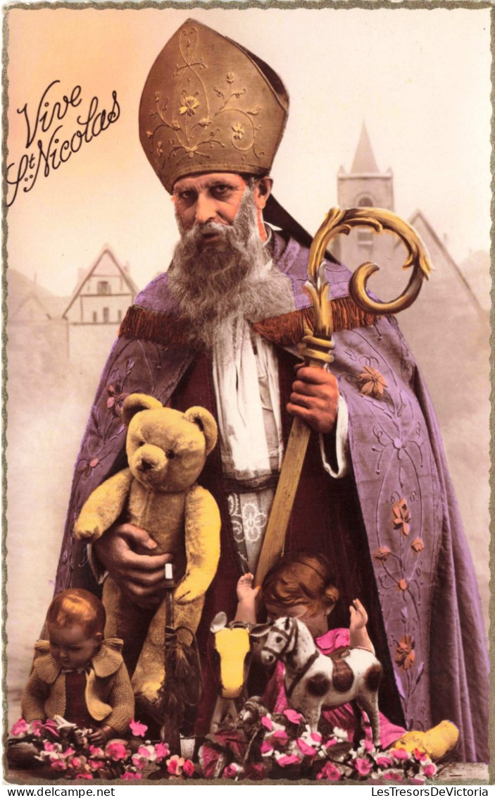 FÊTES ET VOEUX - Saint Nicolas - Saint Nicolas Avec Des Jouets - Colorisé - Carte Postale Ancienne - Saint-Nicholas Day