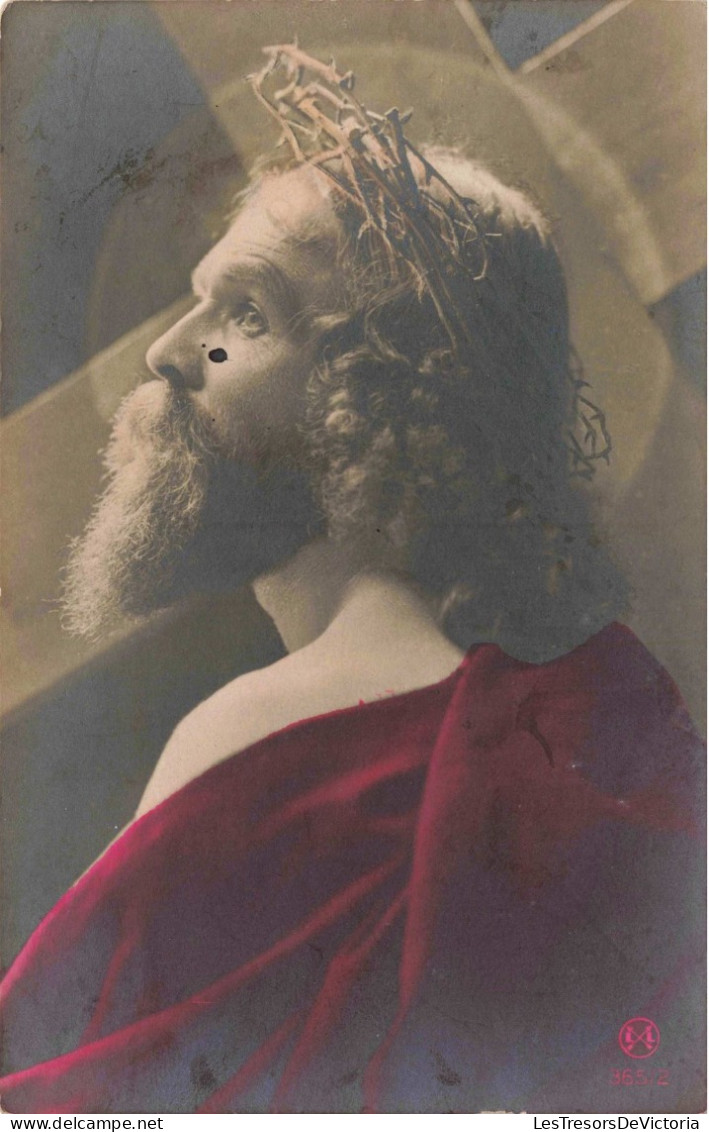 PHOTOGRAPHIE - Portrait - Jésus - Colorisé - Carte Postale Ancienne - Fotografía