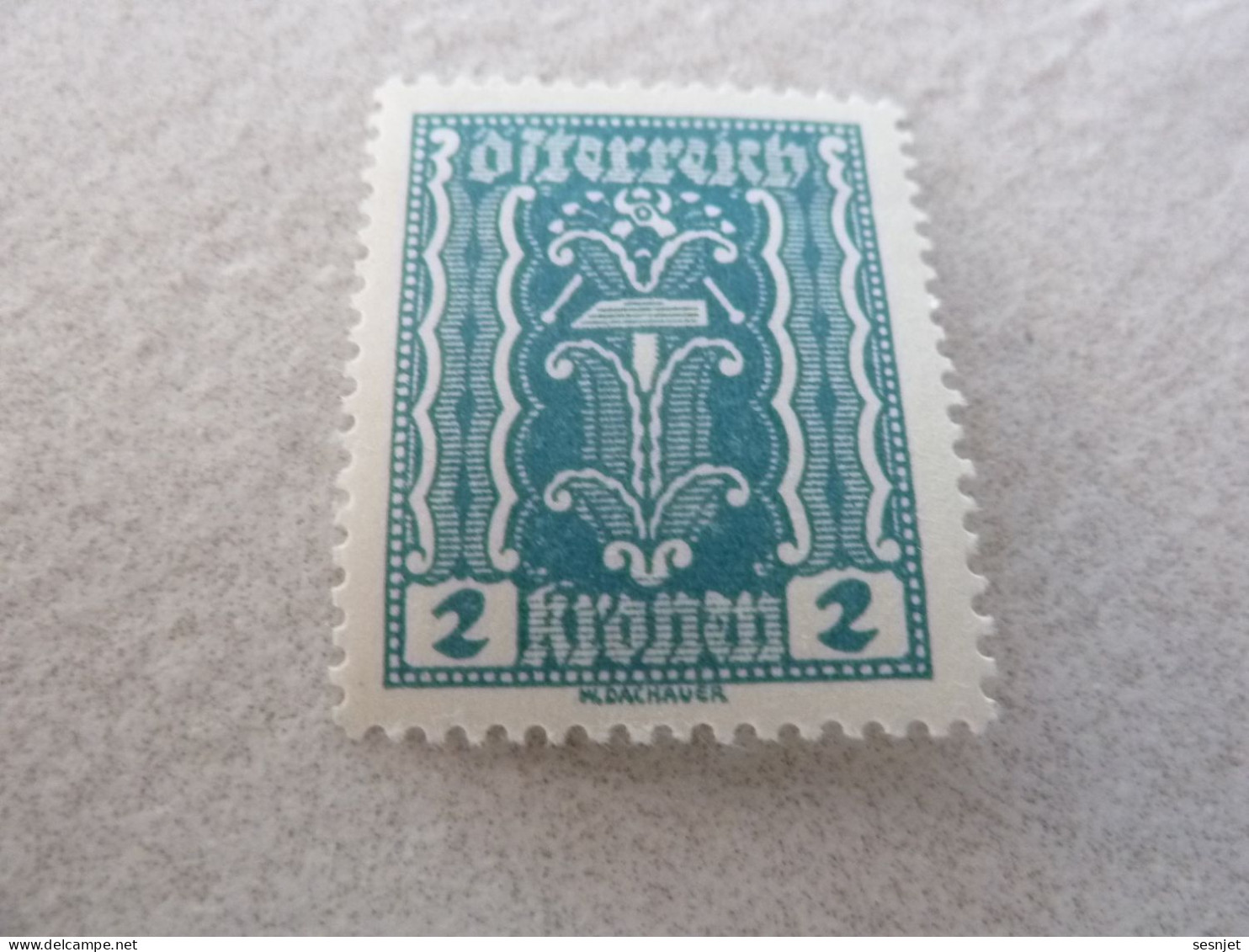 Osterreich - Symbole - Val 2 Kronen - Bleu-vert - Neuf - Année 1918 - - Revenue Stamps