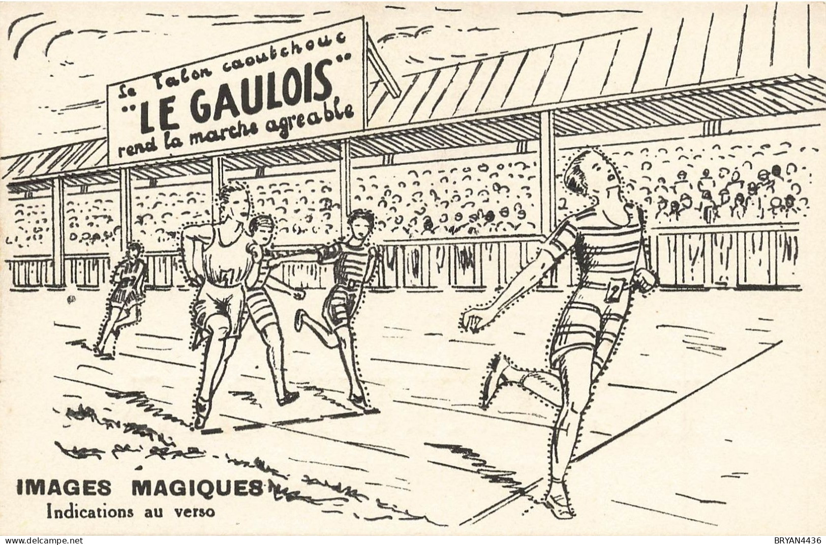 ATHLETISME - SPORT - CARTE COMMERCIALE ANCIENNE (9x14cm) - Ets. BERGOUGNAN CLERMONT-FERRAND - TRES BON ETAT - Athlétisme