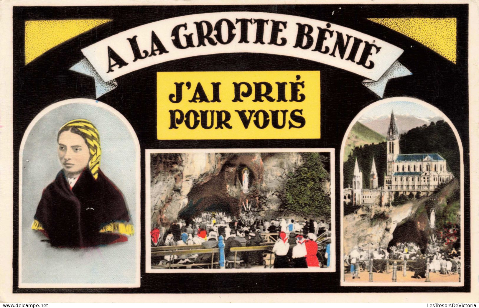 FRANCE - Lourdes - La Grotte Bénie - Colorisé - Animé - Carte Postale Ancienne - Lourdes