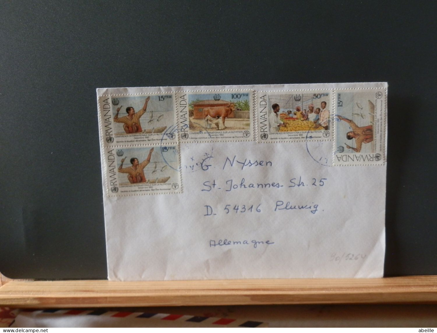 90/526  LETTRE RWANDA POUR ALLEMAGNE - Storia Postale