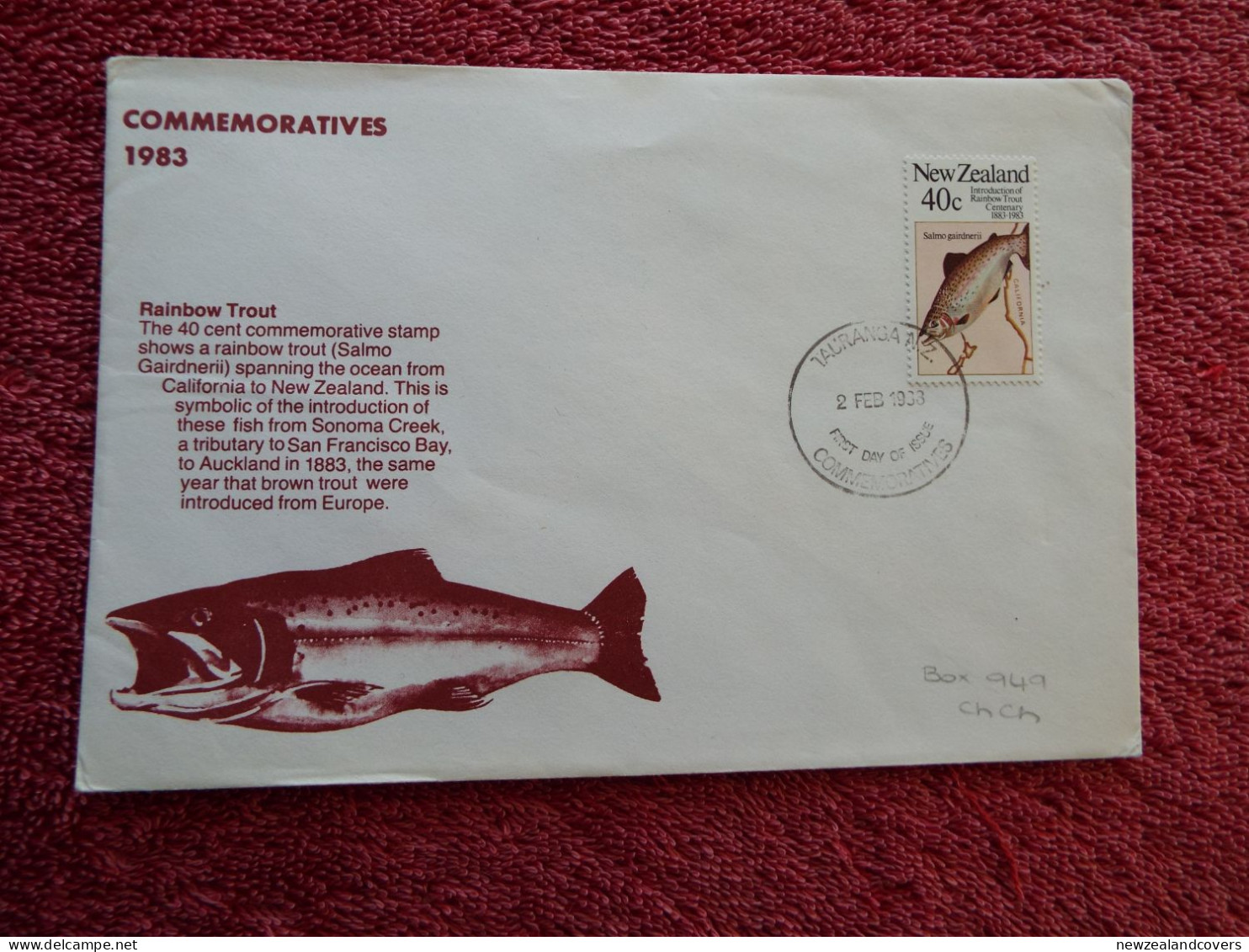 New Zealand 1983 Rainbow Trout FDC Fish - FDC