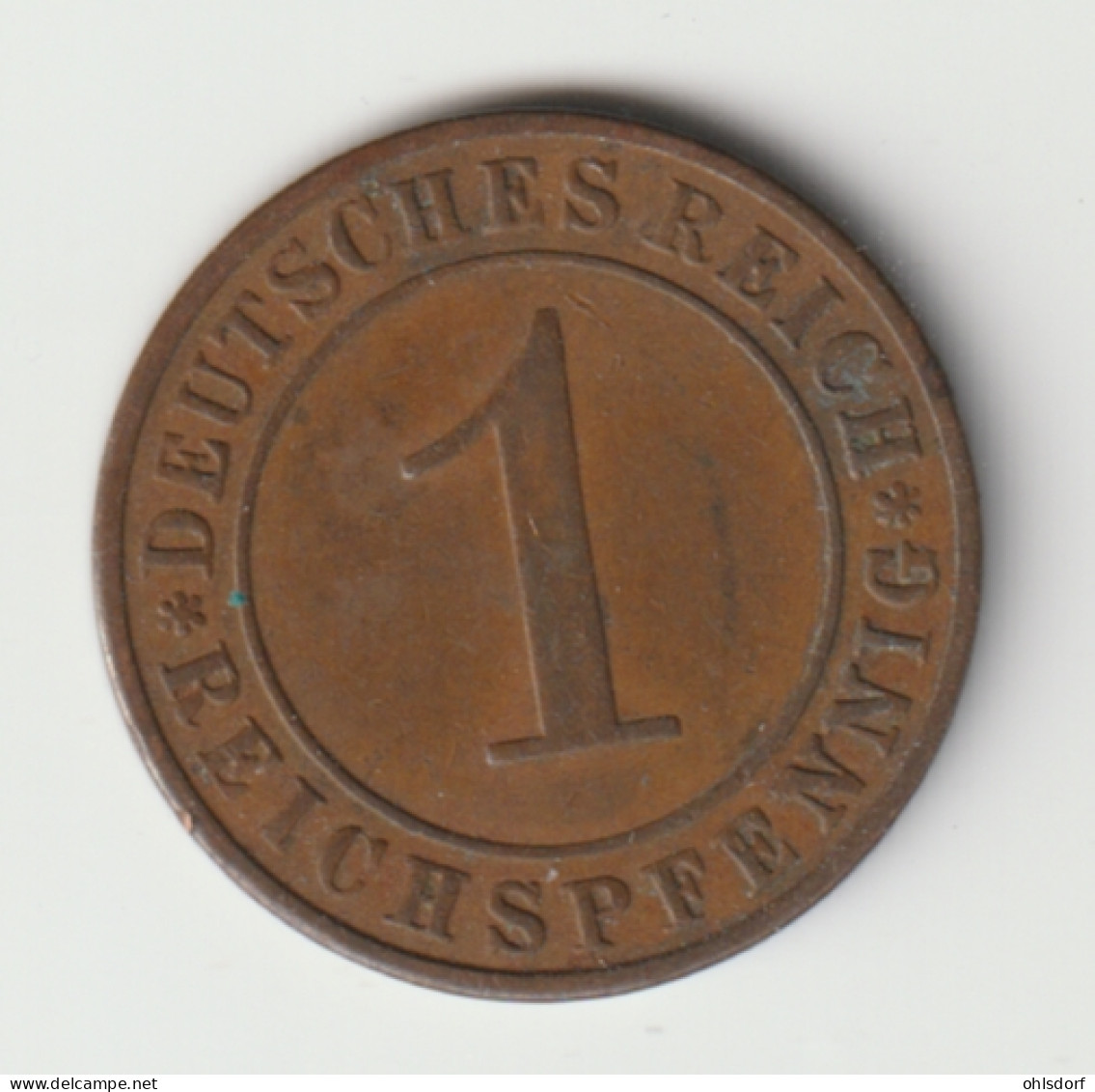 DEUTSCHES REICH 1927 E: 1 Reichspfennig, KM 37 - 1 Rentenpfennig & 1 Reichspfennig