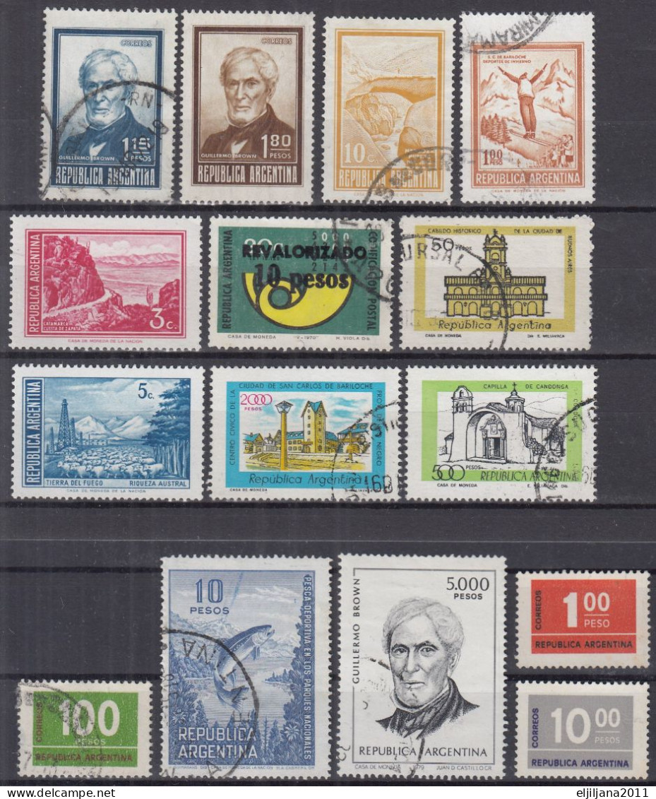 Action !! SALE !! 50 % OFF !! ⁕ ARGENTINA 1970 - 1980 ⁕ Small Collection / Lot ⁕ 15v Used/MH - Gebruikt