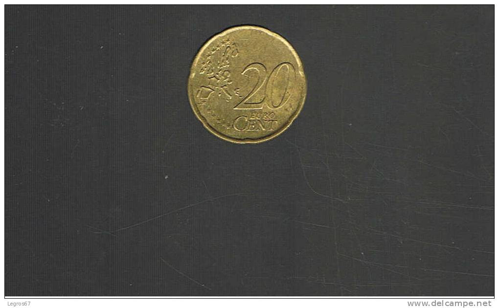 PIECE DE 20 CT D'EURO GRECE 2002 - ATELIER E - Grèce