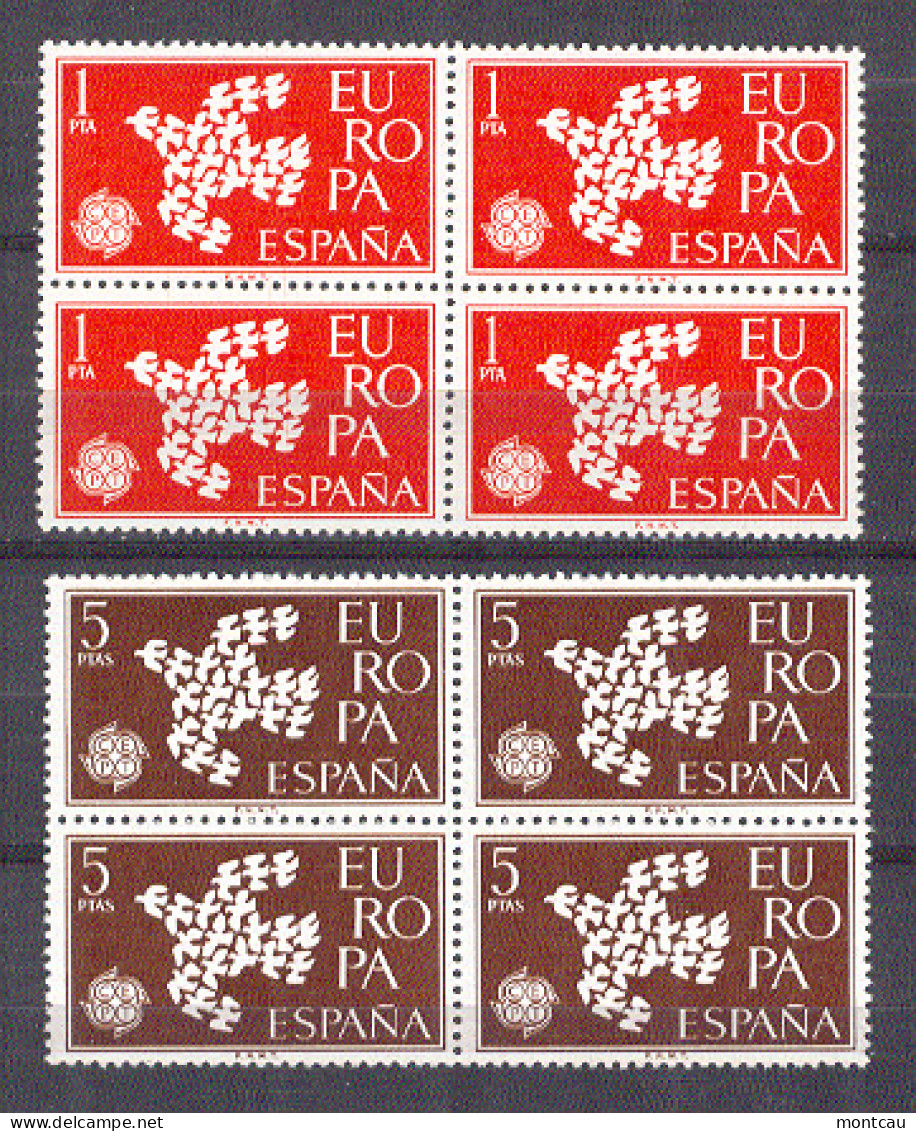 Spain 1961- Europa Ed 1371-72 (**) Bl - 1961