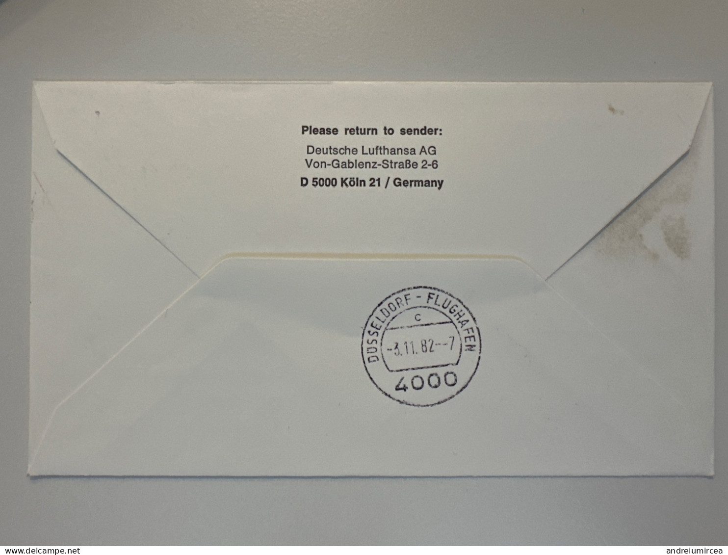 1982 First Flight Boeing 747 Osaka Tokyo Anchorage Düsseldorf Cover - Airmail