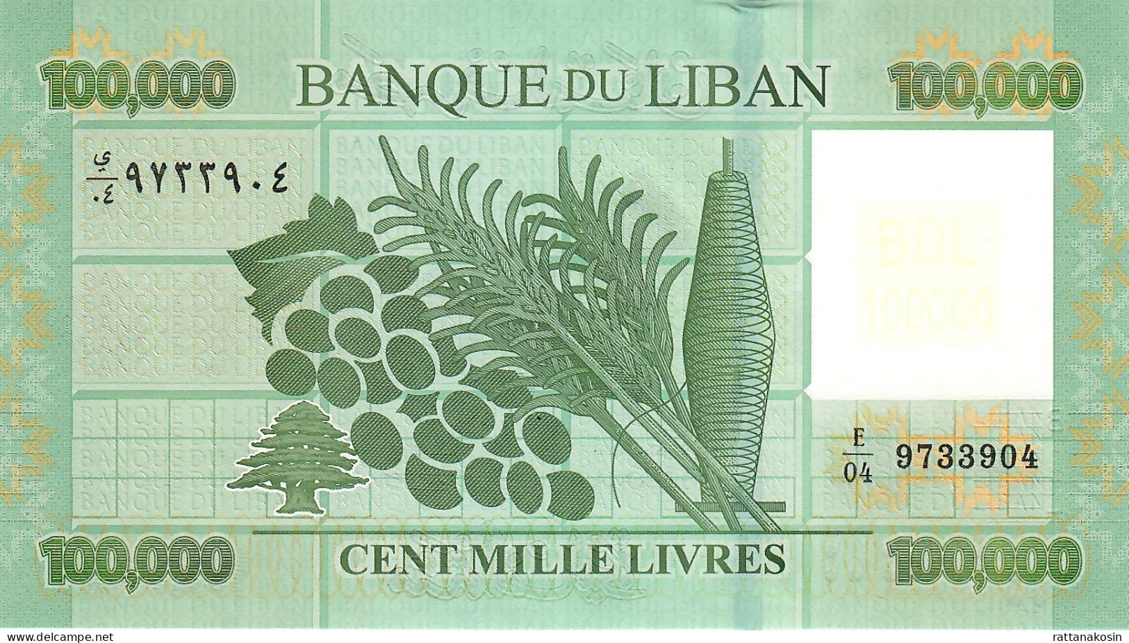 LEBANON P95b 100.000 POUNDS 2012   UNC. - Liban