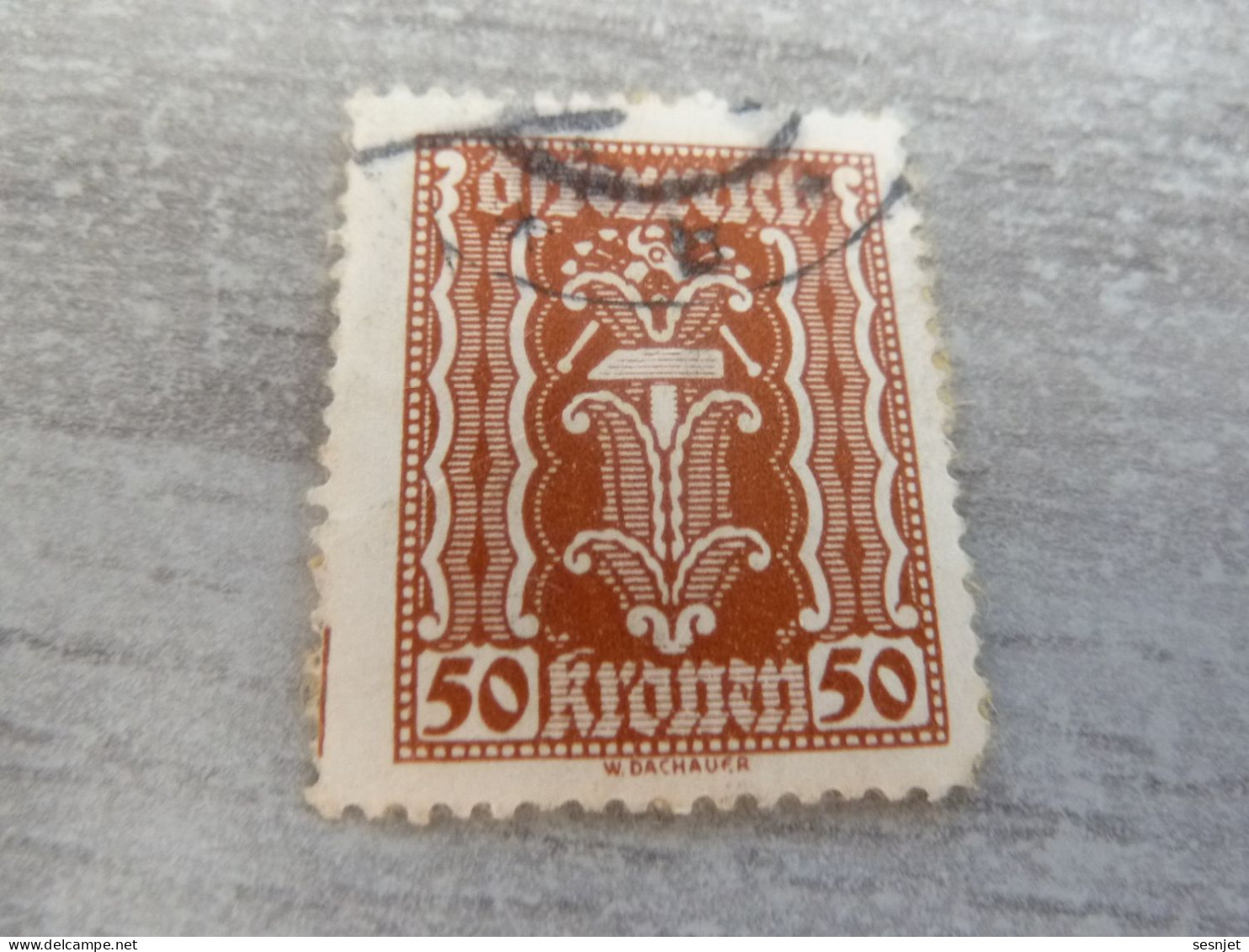 Osterreich - Symbole - Val 50 Kronen - Brun - Oblitéré - Année 1918 - - Revenue Stamps