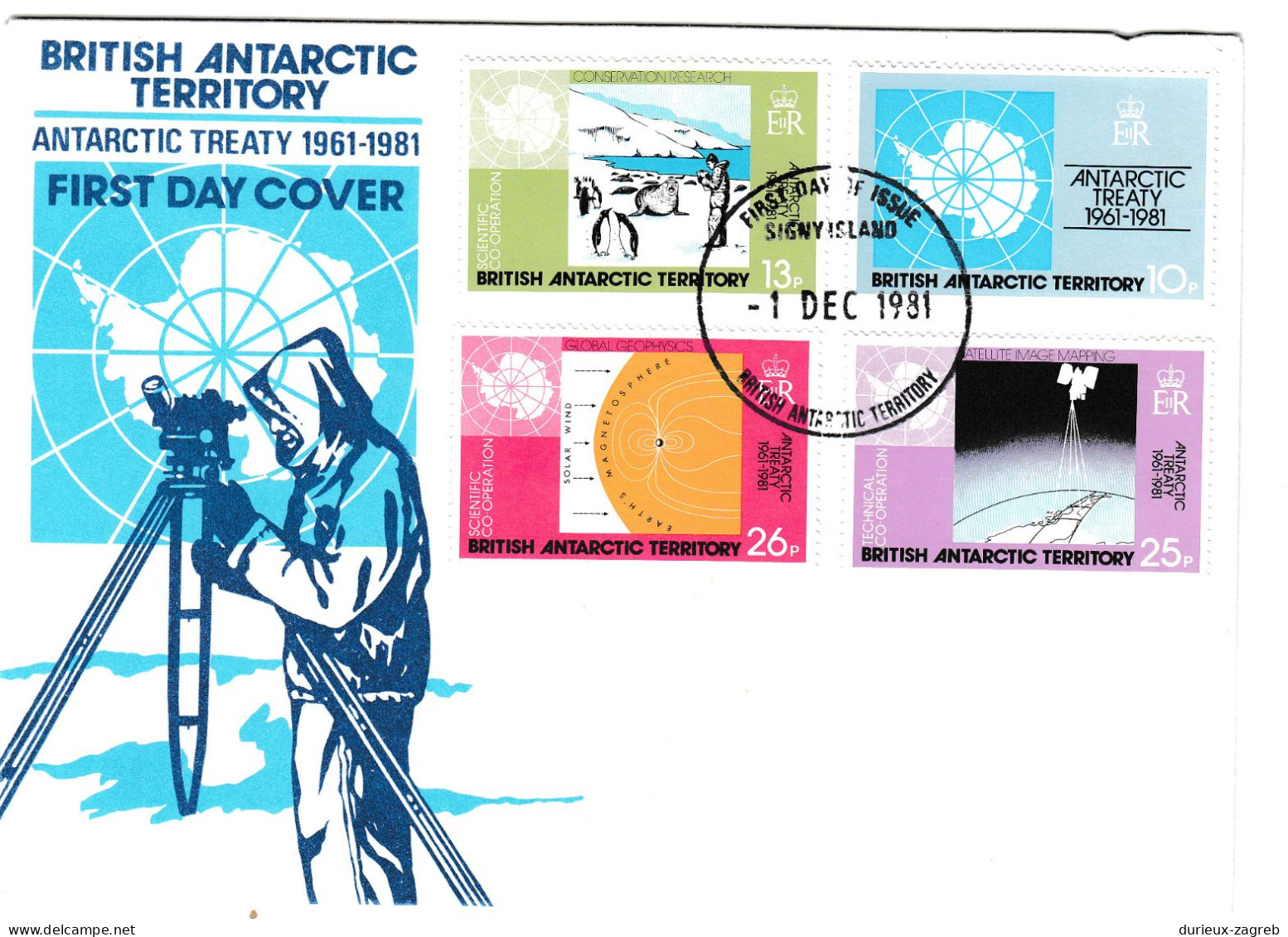 British Antarctic Territory 1981 Antarctic Treaty Anniversary FDC B230920 - FDC