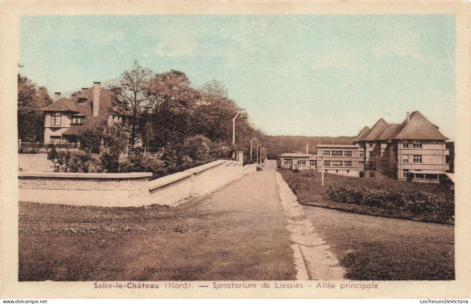 FRANCE - Solre Le Château - Sanatorium De Liessies - Allée Principale - Colorisé - Carte Postale Ancienne - Solre Le Chateau