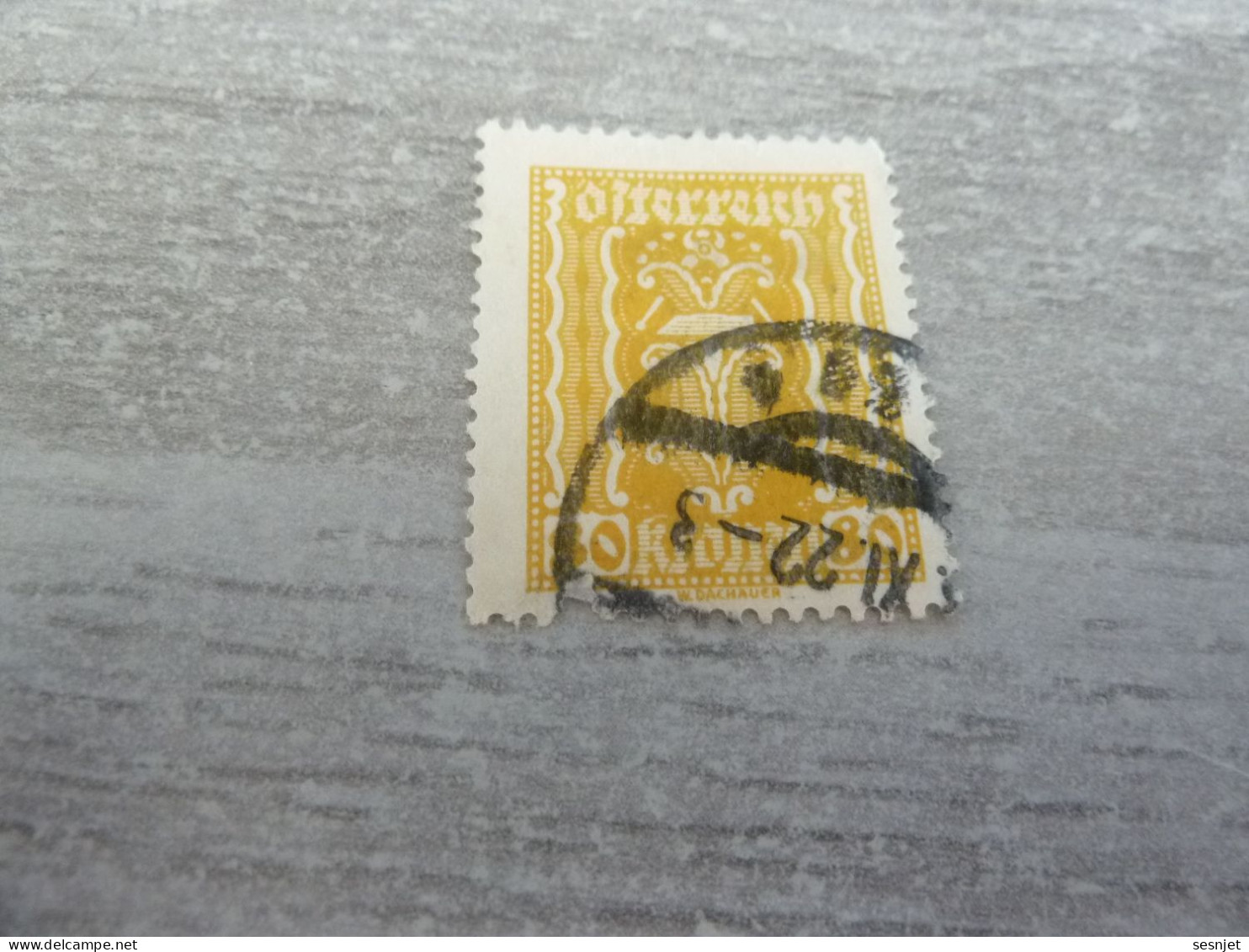 Osterreich - Symbole - Val 80 Kronen - Jaune - Oblitéré - Année 1918 - - Fiscale Zegels