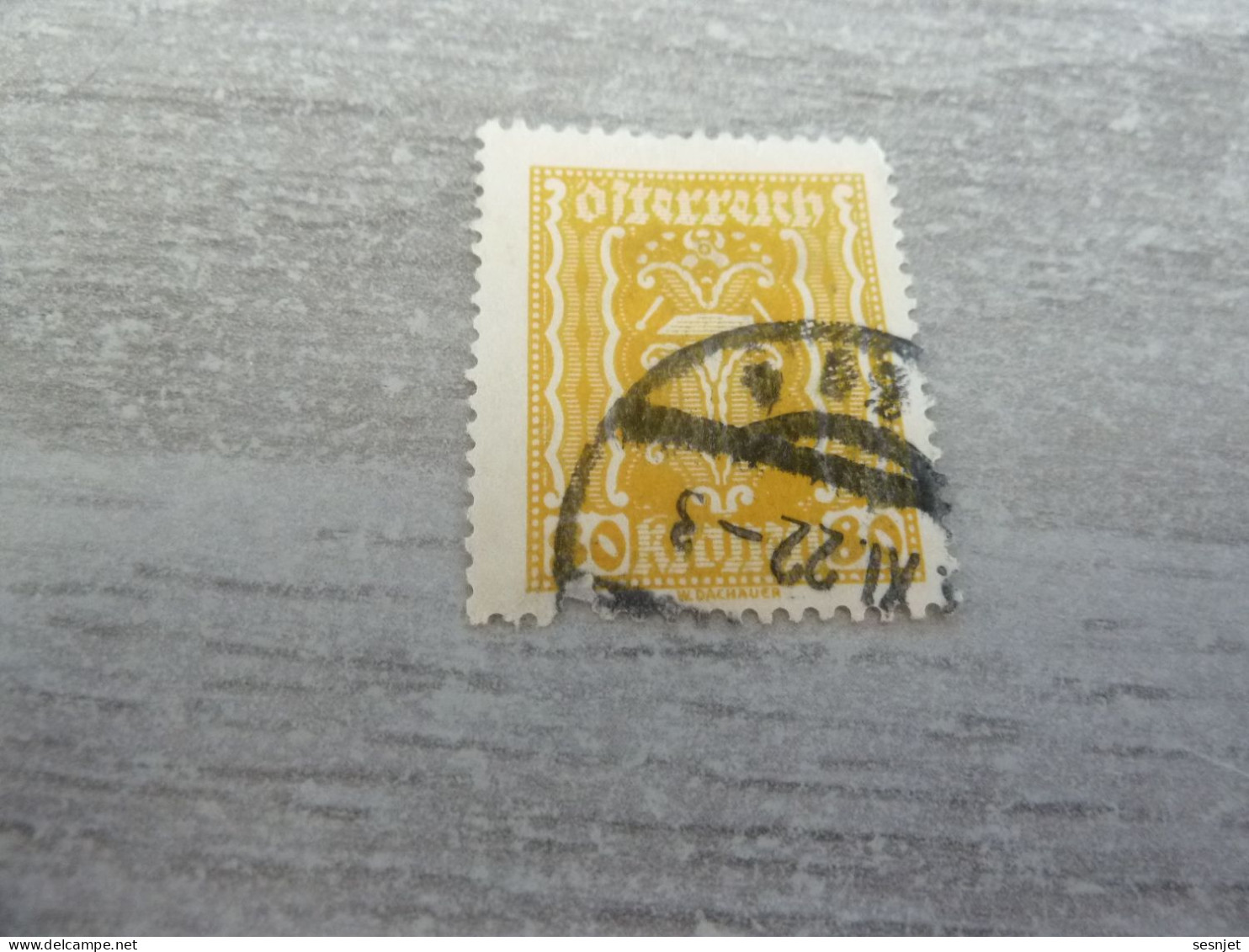 Osterreich - Symbole - Val 80 Kronen - Jaune - Oblitéré - Année 1918 - - Revenue Stamps