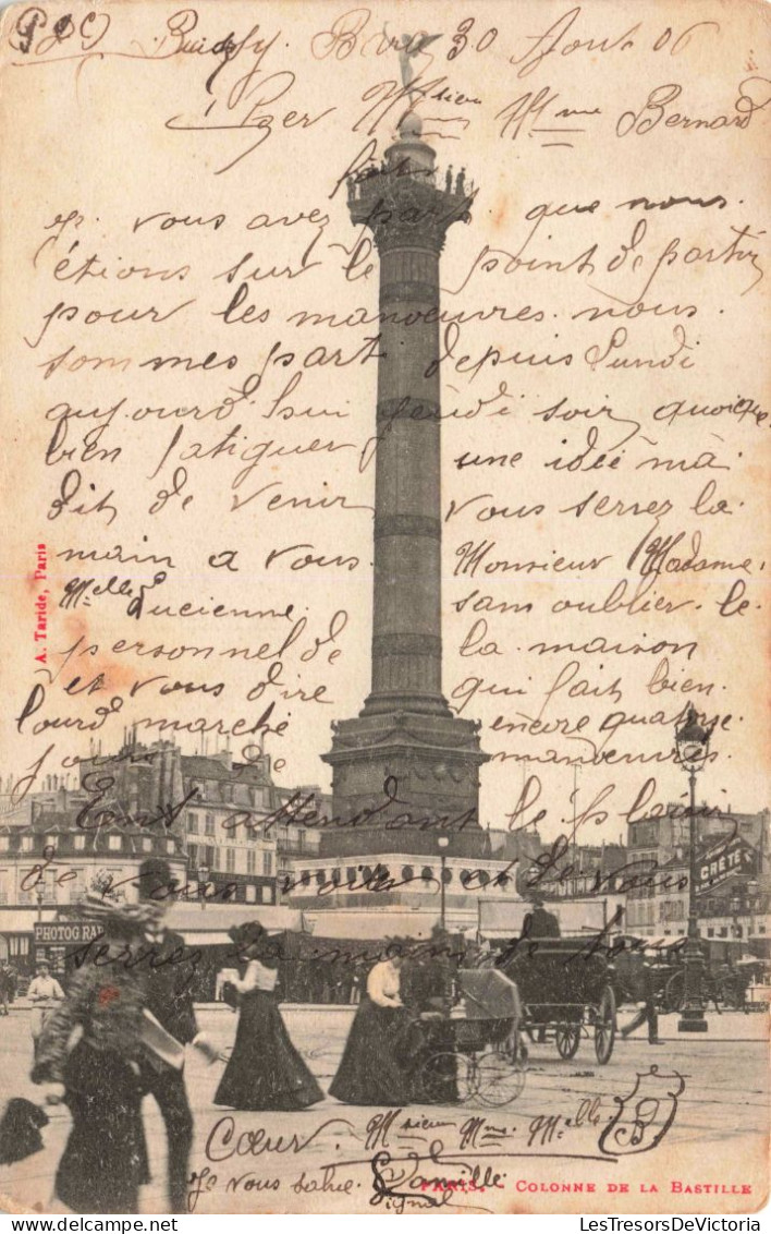 FRANCE - Paris - Colonne De La Bastille - Animé - Carte Postale Ancienne - Plätze