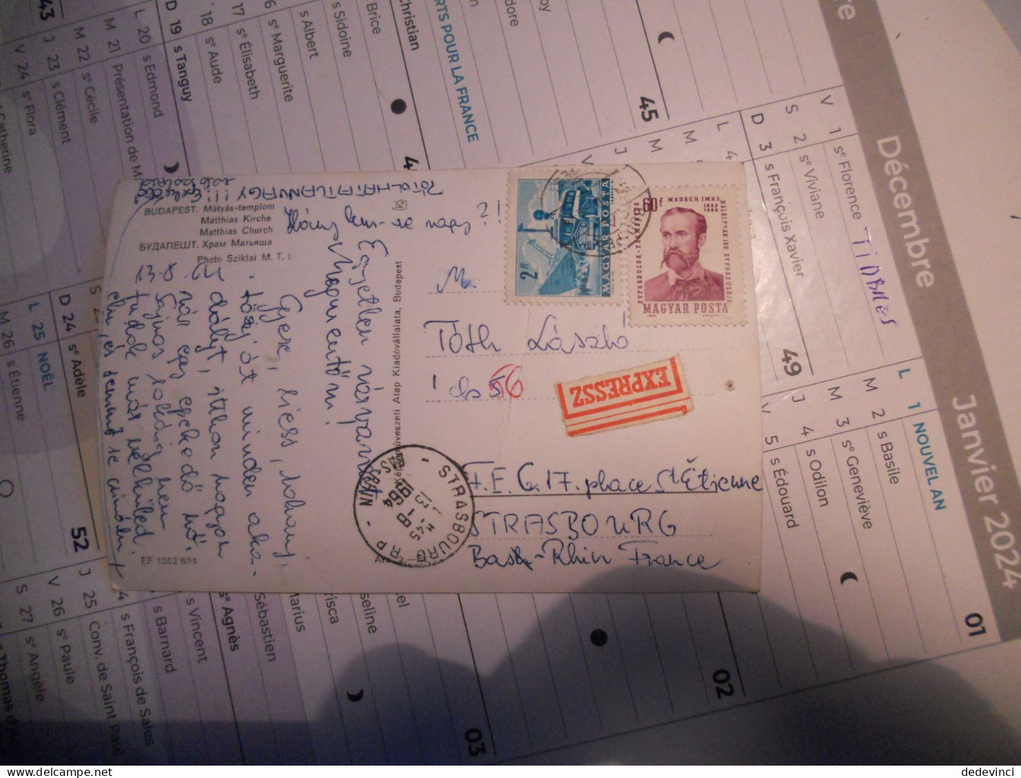 Carte Postale En Express Pour Strasbourg - Storia Postale