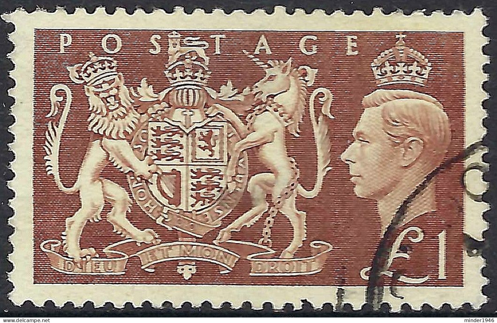 GREAT BRITAIN 1951 KGVI £1 Brown SG512 Used - Nuevos