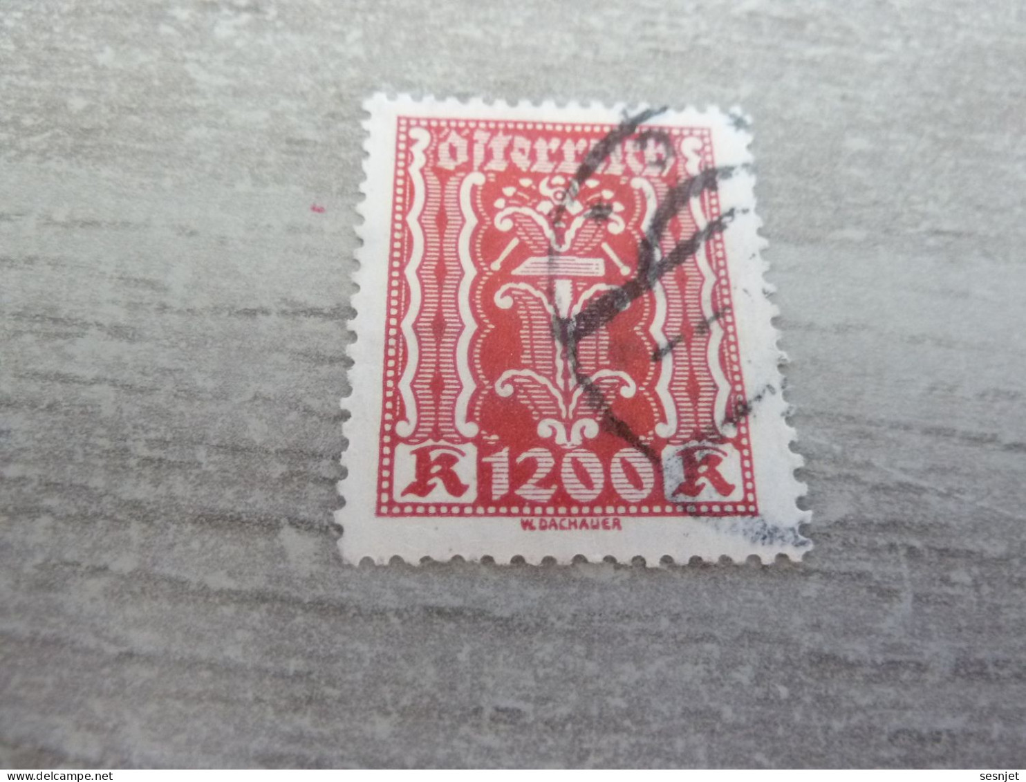 Osterreich - Symbole - Val 1200 K - Rouge - Oblitéré - Année 1918 - - Revenue Stamps