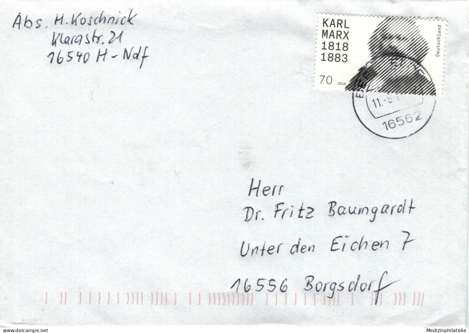 Karl Marx Deutscher Philosoph, Ökonom, Gesellschaftstheoretiker - 16562 Bergfelde - Vgl. Marxismus - Karl Marx