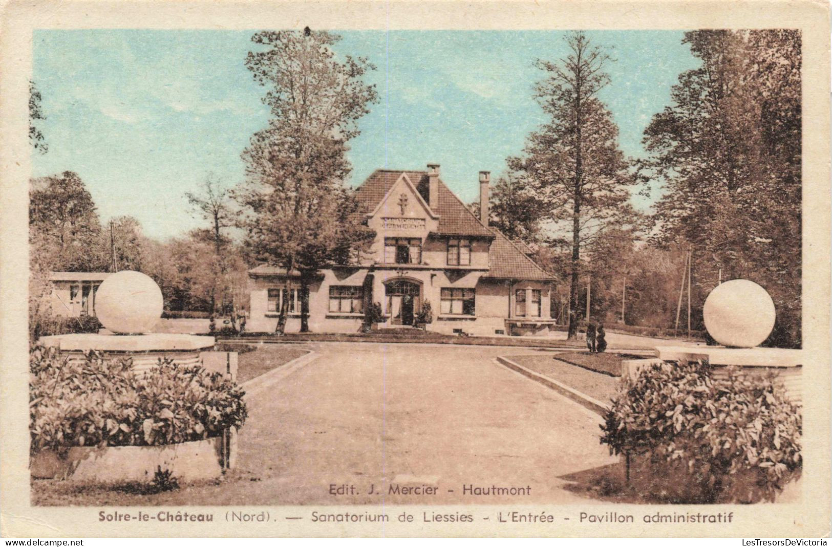 FRANCE - Solre Le Château - Sanatorium De Liessies - Pavillon Administratif - Colorisé - Carte Postale Ancienne - Solre Le Chateau