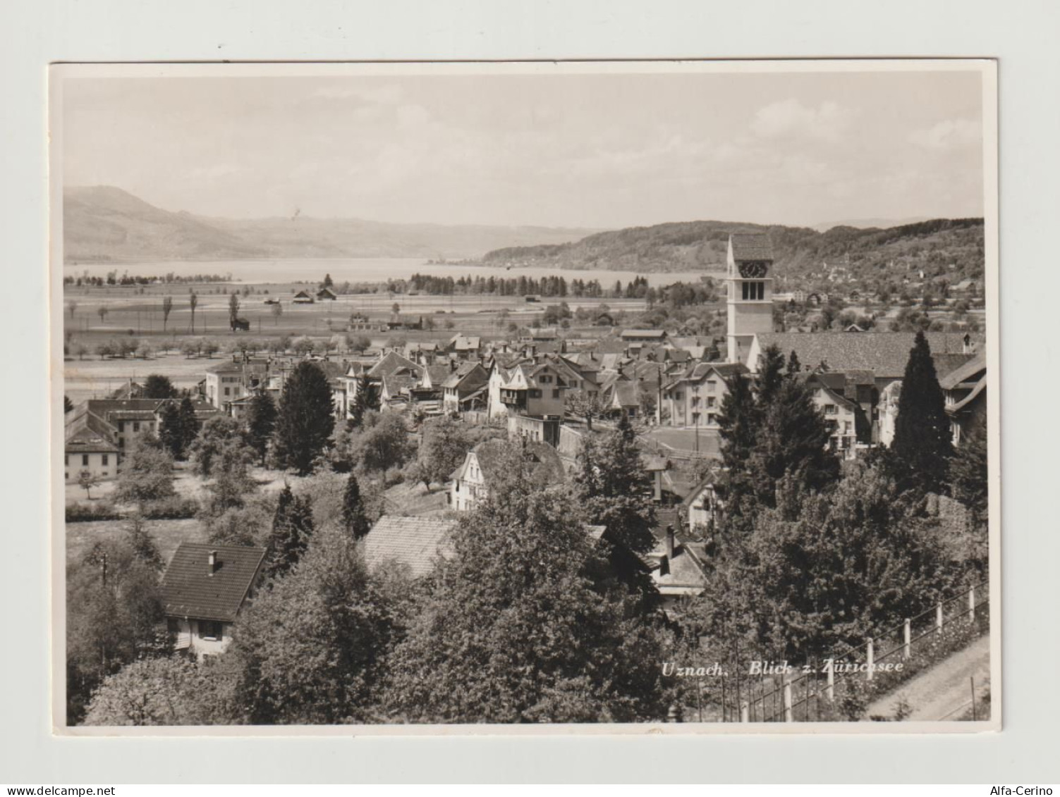 UZNACH:  BLICK  Z. ZURICHSEE  -  PHOTO  -  NACH  ITALIEN  -  GROSSFORMAT - Uznach